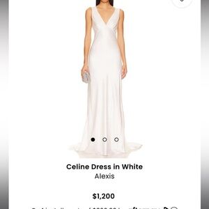 Alexis white Celine gown nwt